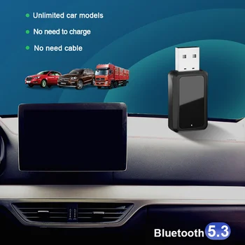 Bluetooth-5.3 Saatja-Vastuvõtja 87.5-108MHZ FM-Adapter-Vabad Kõne Mini USB Power Car Kit Auto Wireless Audio FM-Raadio