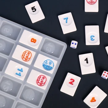 H9ED Silikoon Iisraeli Väike Mahjong Hallituse DIY Crystal Tilk Geeli Suur Peegel Idee, Loominguline Hallituse Puzzle Mäng Käsitöö Accesso