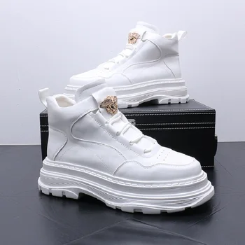 High top meeste kingad uued väikesed valged kingad korea versiooni mood paks tald vabaaja-spordi jalanõud noorte kõike boardA6