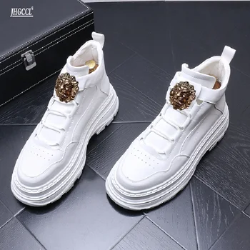 High top meeste kingad uued väikesed valged kingad korea versiooni mood paks tald vabaaja-spordi jalanõud noorte kõike boardA6