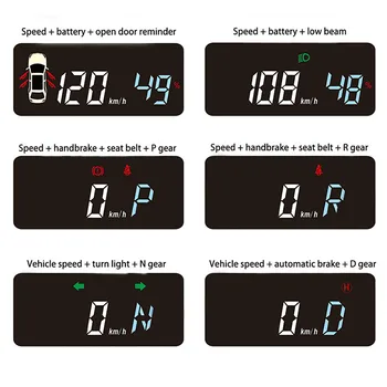 12V HUD Head-up Display Auto Ekraan Mitu Äratus, Meeldetuletus Tesla Model 3 Plug and Play