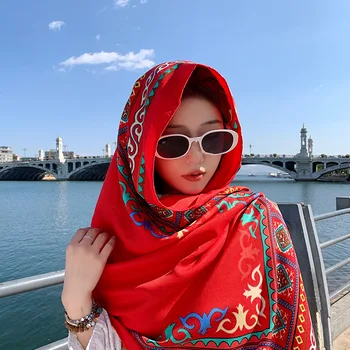 Luksus Brändi Puuvillane Sall Naised Suurte Sallide Disain Hijab Echarpe Prindi Tutt Pea Daam Beach Varastas Summuti Foulard Pareo