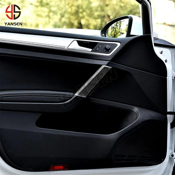 4tk/Komplekt Carbon Fiber Hõlmab Auto Ukse Käepide Dekoratiivsed Kleepsud VW Golf 7 sisustuselemendid