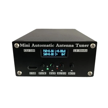 CGJ-100 1.8-30Mhz Mini Automaatne Antenni Tuuner Koos 0.91-Tolline OLED-Ekraan, 5-100W Shortwave Raadiojaamad