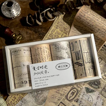 10packs hulgi-Washi Retro inglise tähestikku kaart käsiraamat materjali kleebised kirjandus teenetemärgi kleeplint 75mm*2m